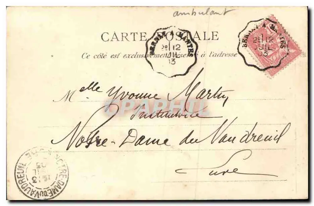 Bayeux — A Catedral — J. L. Édit. PARIS N° 45 - Verso