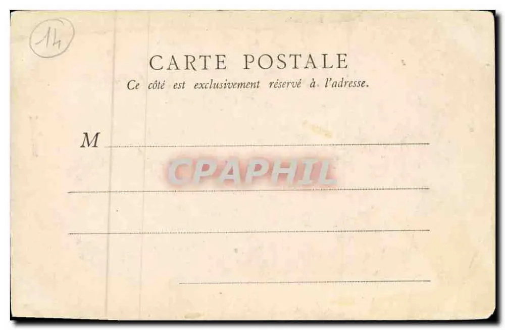 Bayeux — Cathédrale vue depuis une rue pavée — B.F., Paris - Rewers