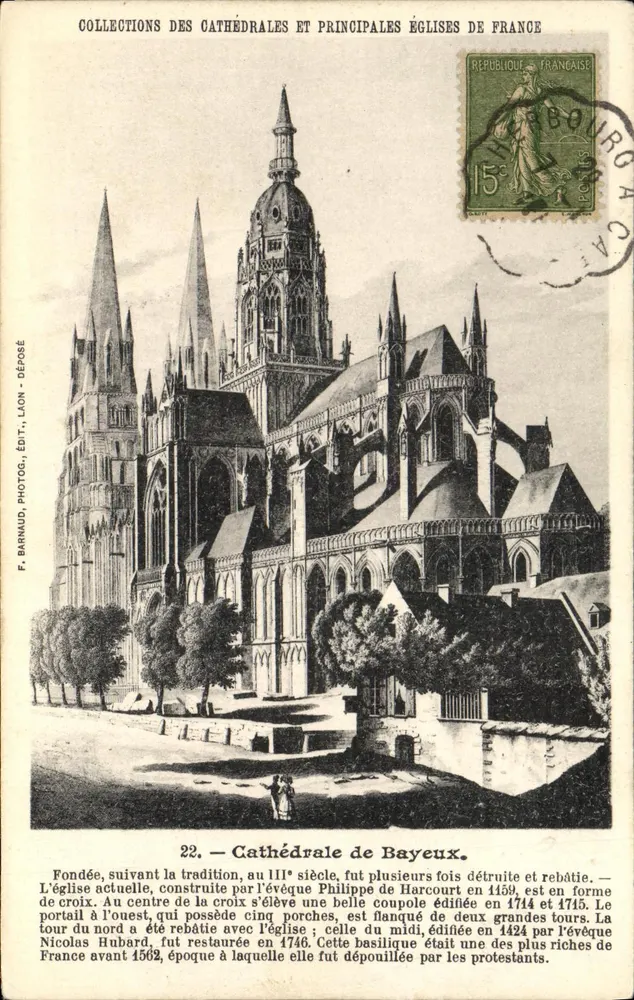 Kathedrale von Bayeux — Sammlung der Kathedralen und wichtigsten Kirchen Frankreichs — F. Barnaud, Fotograf, Verlag, Laon - Vorderseite