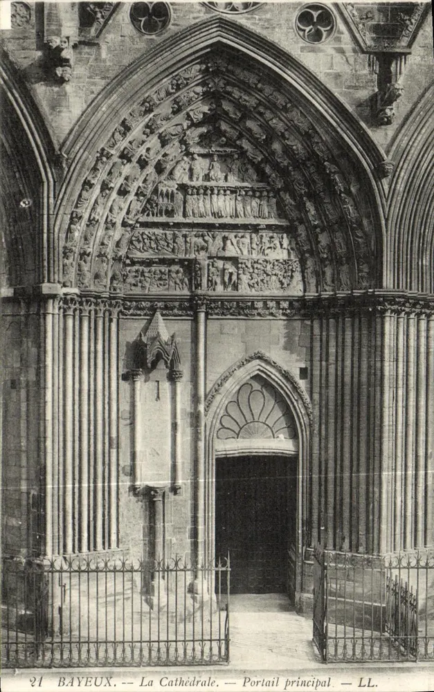 Bayeux — Die Kathedrale — Haupteingang — LL. — N° 21 - Vorderseite