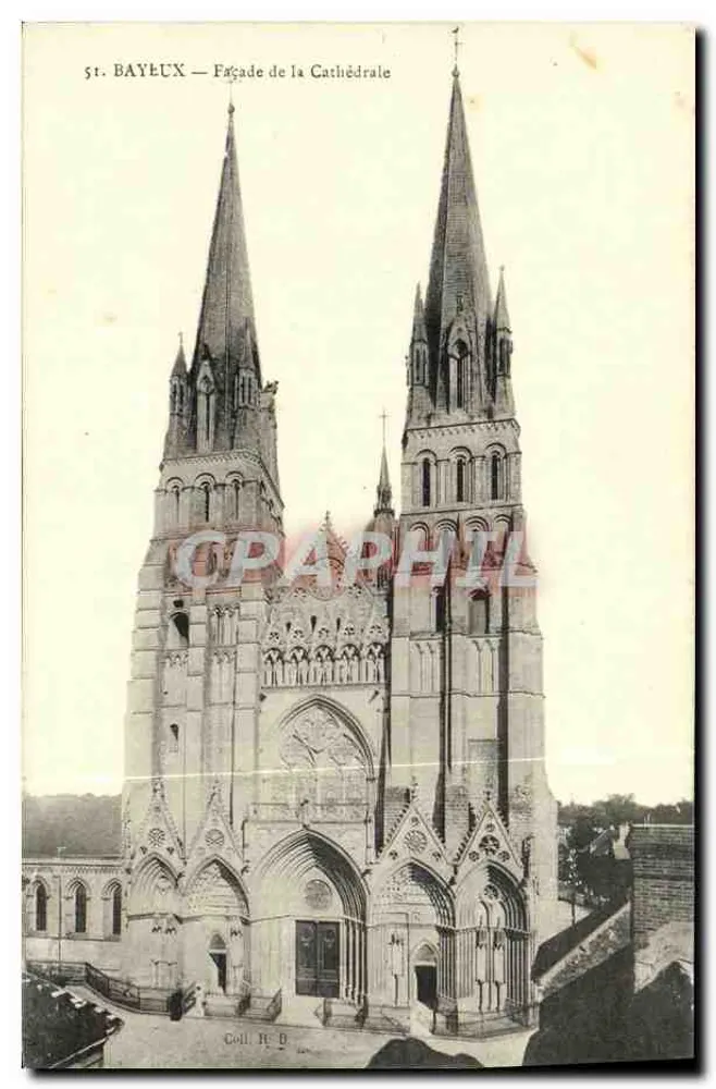 Bayeux — Fachada da Catedral — Coll. R. D. - Frente