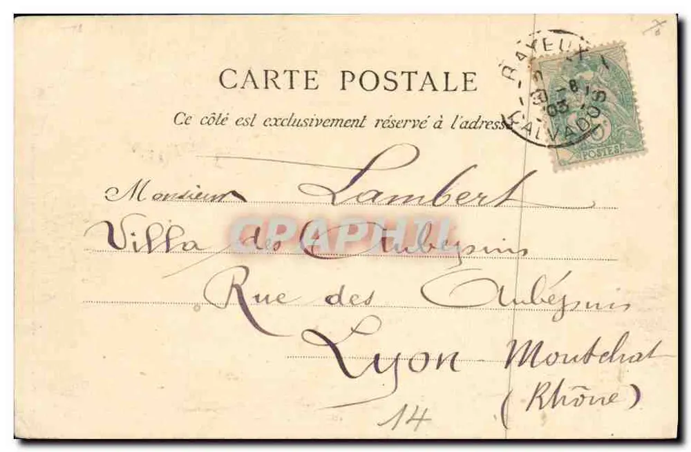Bayeux — Catedral de Nossa Senhora. O Transepto — La C.P.A., Paris, n°5 - Verso