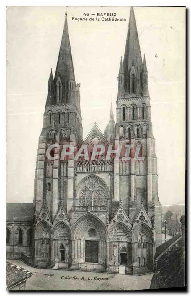 Bayeux — Fachada da Catedral — Coleção A. L. Bayeux - Frente