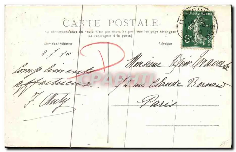 Bayeux — Fachada da Catedral — Coleção A. L. Bayeux - Verso