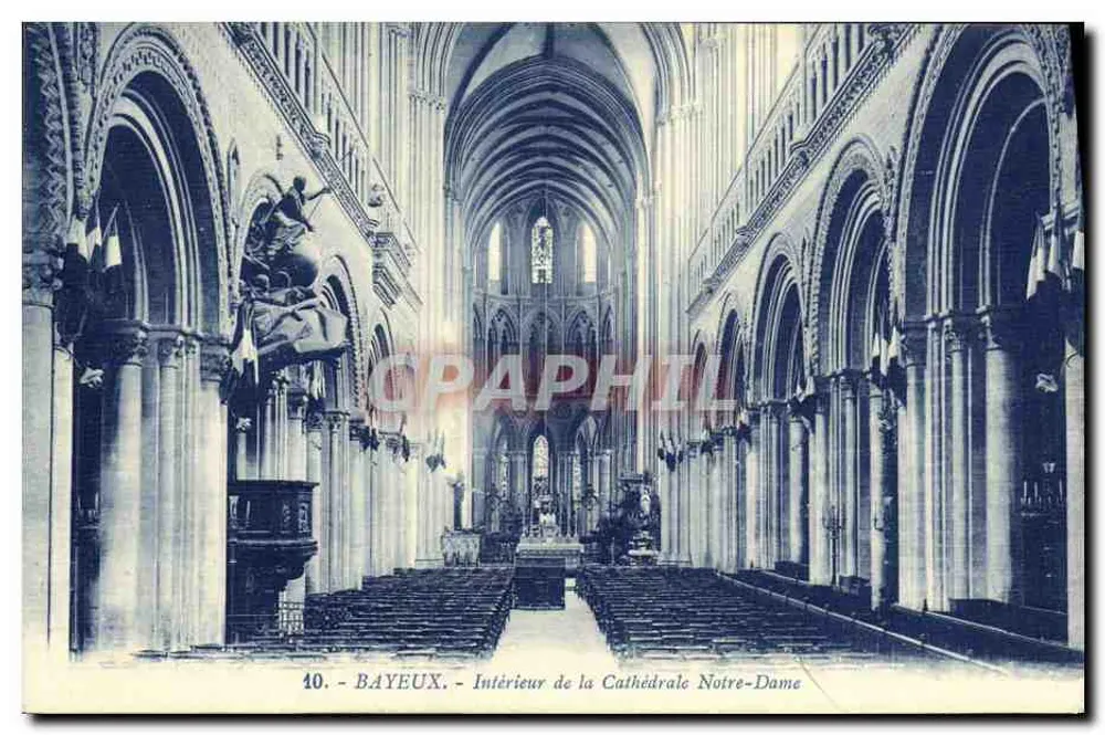 Bayeux — Innenansicht der Kathedrale Notre-Dame — G. Artaud, Nantes - Vorderseite