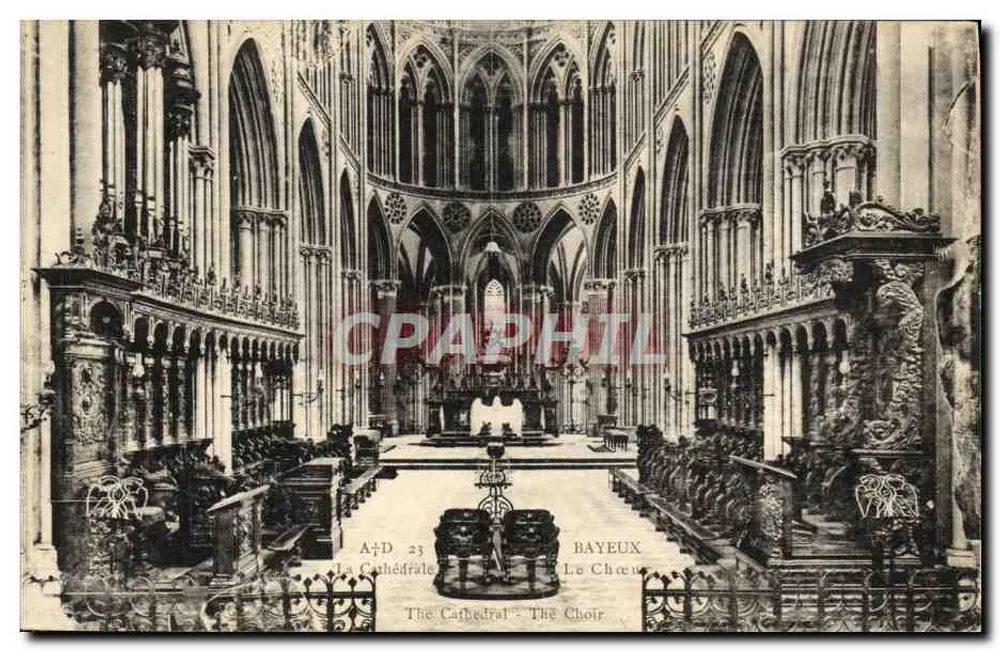 Bayeux — A Catedral — O Coro — A. Dribosi, Calvados - Frente