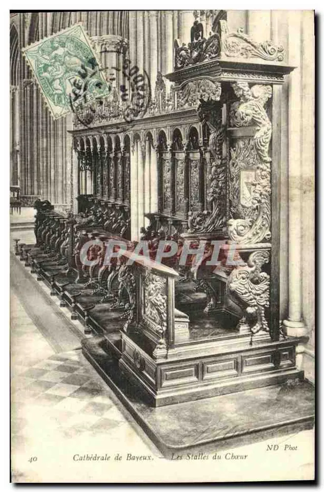 Catedral de Bayeux — As Stalles do Coro — ND Pbot - Frente