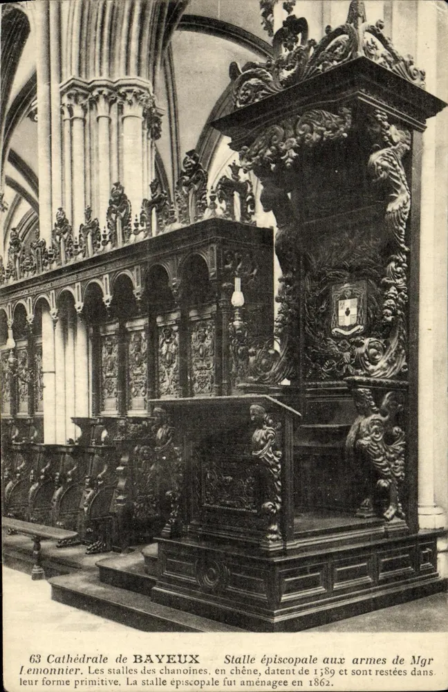Kathedrale von Bayeux — Episkopale und Kanonikerkirchenstühle — Librairie R. Desandres - Vorderseite