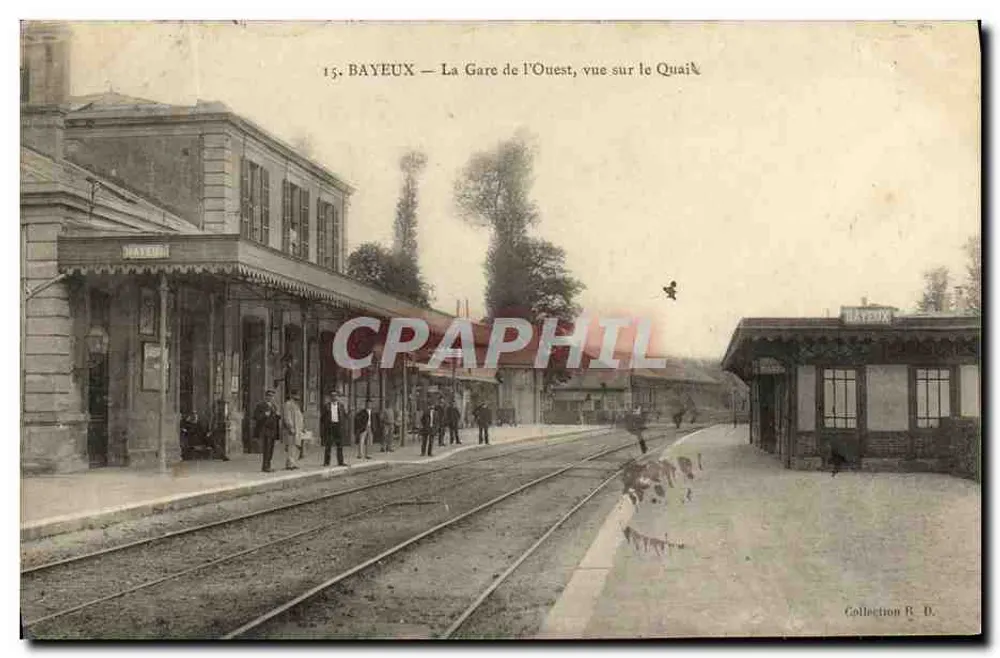 Bayeux — Westlicher Blick auf den Bahnsteig — Collection R. D. - Vorderseite