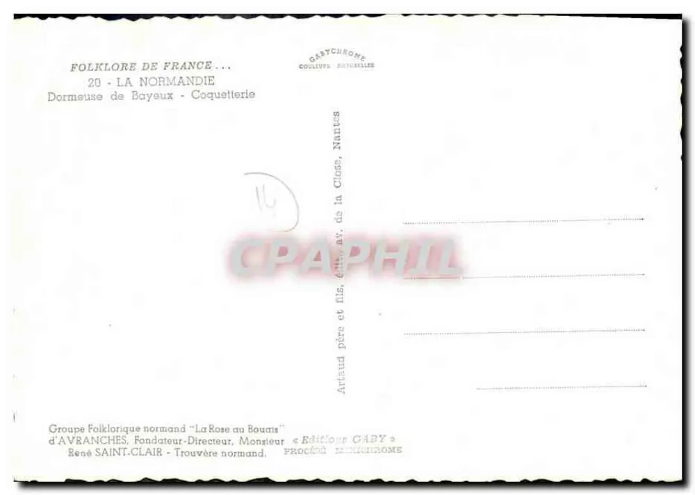 Dormeuse de Bayeux — Coquetterie — Ediciones Gaby - Reverso