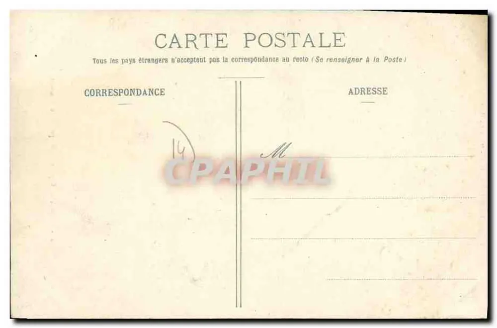 Friseurin in Bayeux — Meine erste Bonette — Antike Ansichtskarte - Rückseite