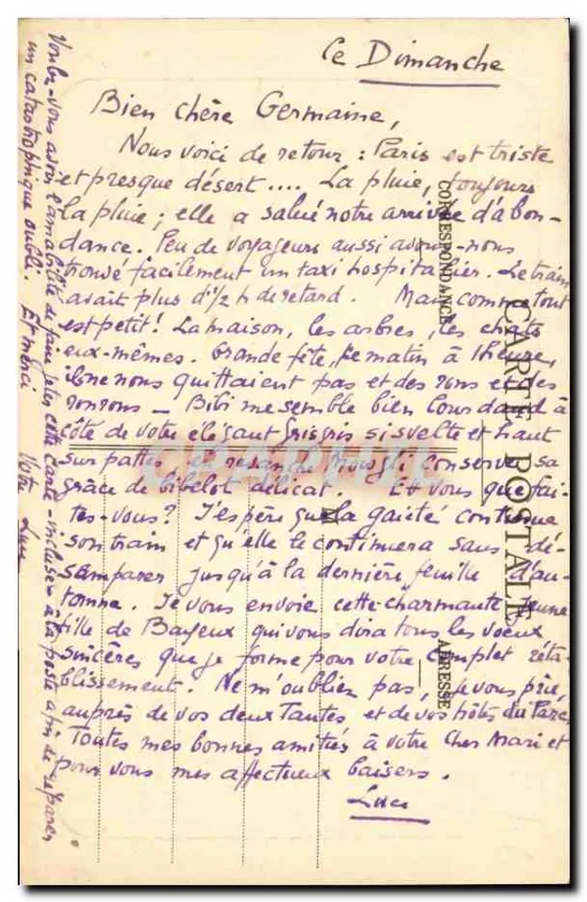 Junge Frau aus Bayeux — Normandie — PR8 n°49 - Rückseite