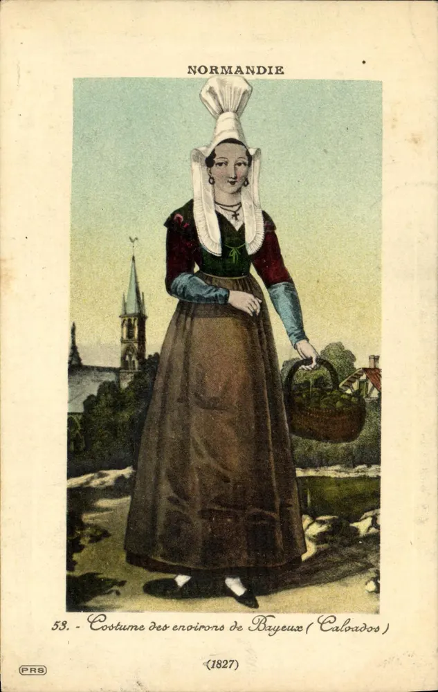 Kleidung aus der Gegend von Bayeux (Calvados) — Normandie — PRS n°58 - Vorderseite