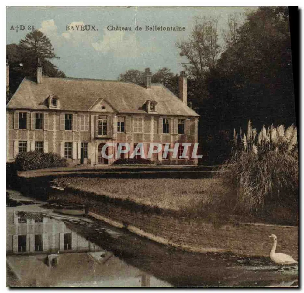 Bayeux. Castelo de Bellefontaine — Bilhete postal antigo n° A+D 88, editor A. DuBois (Caumont) - Frente
