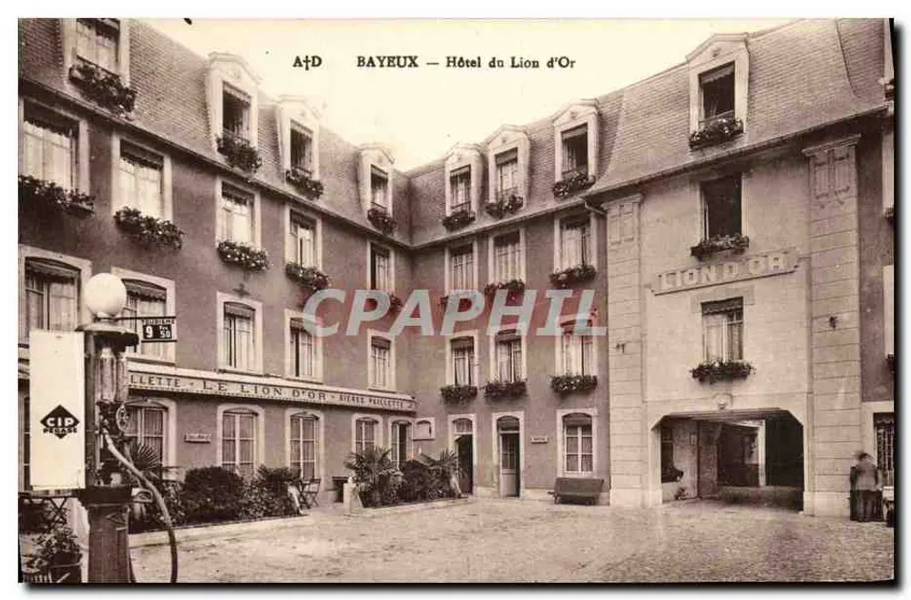 Bayeux — Hotel do Leão de Ouro — A.D. — Editor A. Dubosq, n° 9 - Frente