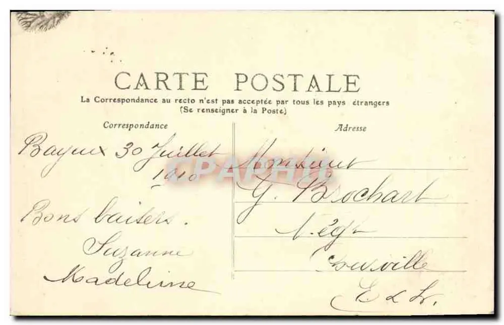 Bayeux - A Lanterna dos Mortos — antigo monumento funerário — Coleção A. Lorie - Verso