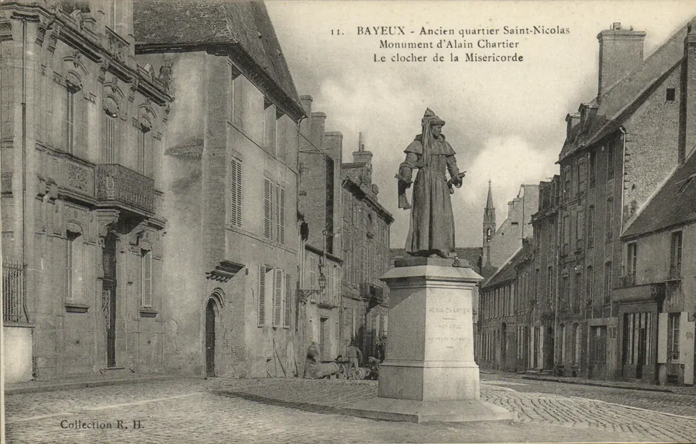 Bayeux - Altes Saint-Nicolas-Viertel — Denkmal für Alain Chartier, der Turm der Miséricorde — Sammlung R. H. - Vorderseite