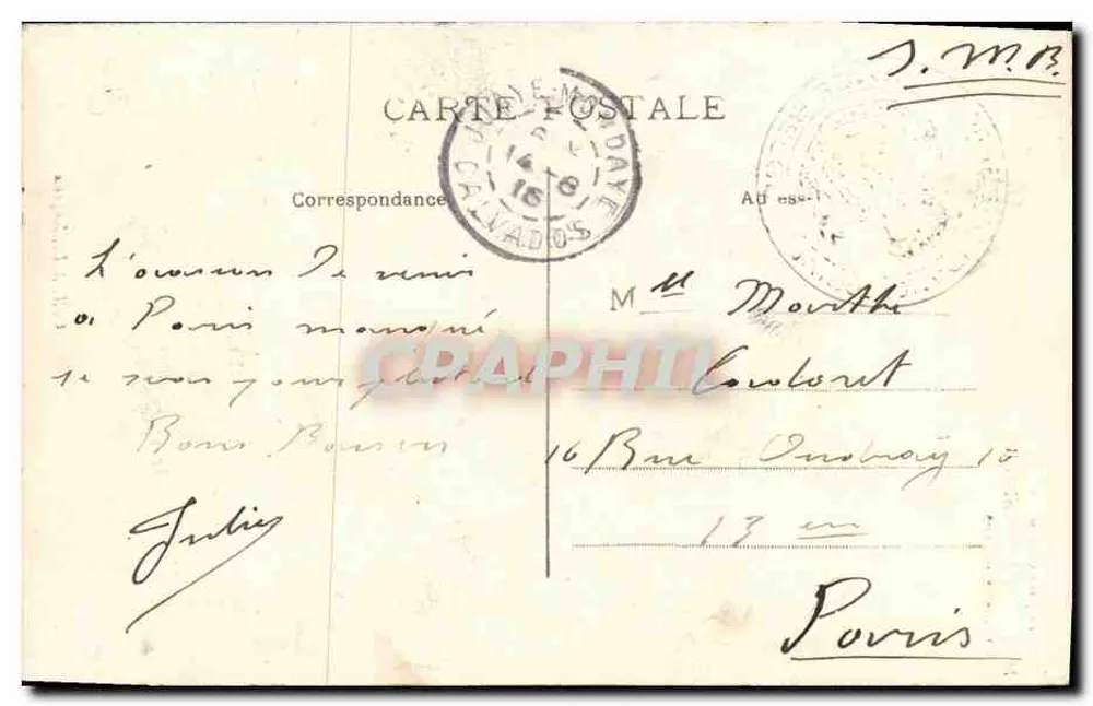 Bayeux — Monseigneur LEMONNIER, Bischof von Bayeux — Coll. A.L., Bayeux - Rückseite