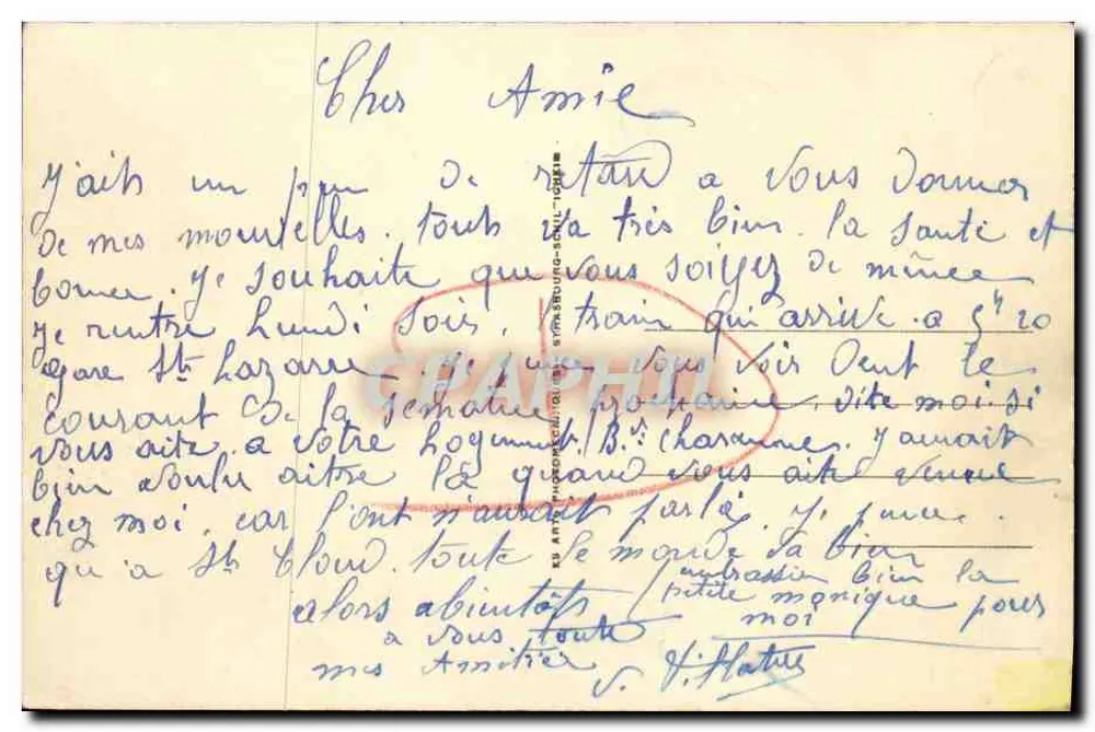 Bayeux — Rua Saint-Martin — Editor anônimo, n° 98 - Verso