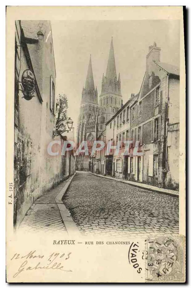 Bayeux — Rue des Chanoines — éditeur F.A. n° 2335 - Frente