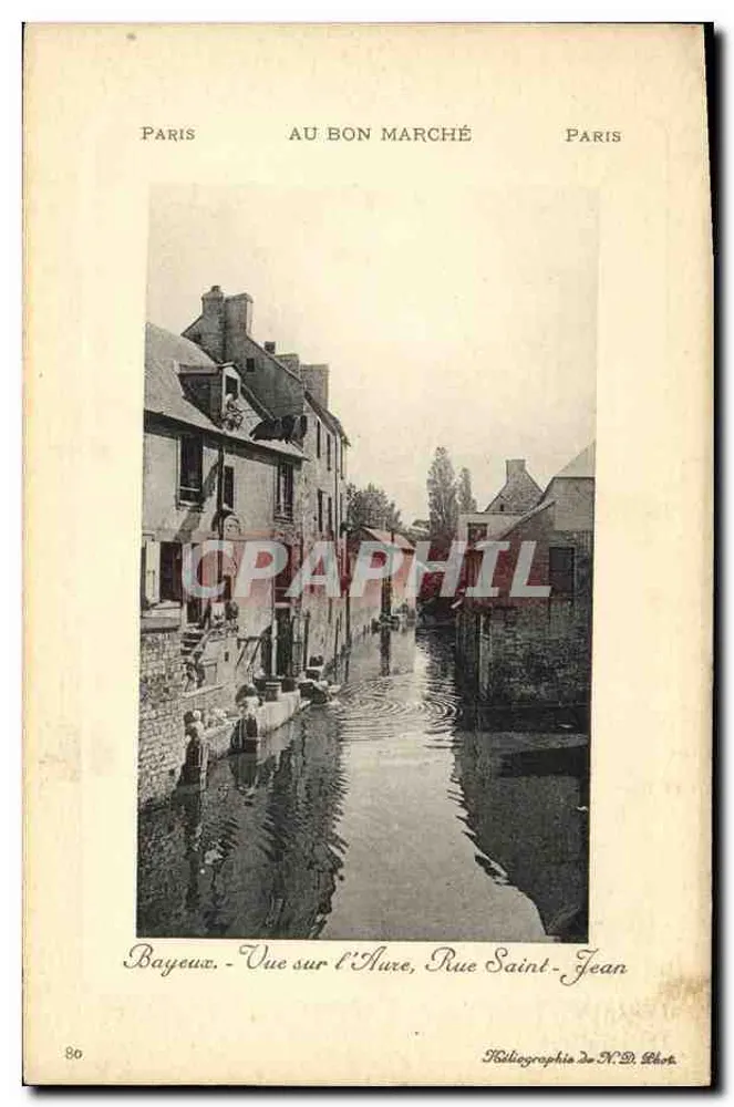 Bayeux - Ansicht der Aure, Straße Saint-Jean — Heliografie von N.D. Phot. - Vorderseite