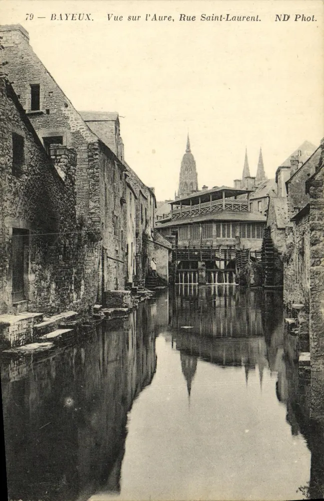 Bayeux — Ansicht der Aure, Straße Saint-Laurent — ND Phot. - Vorderseite