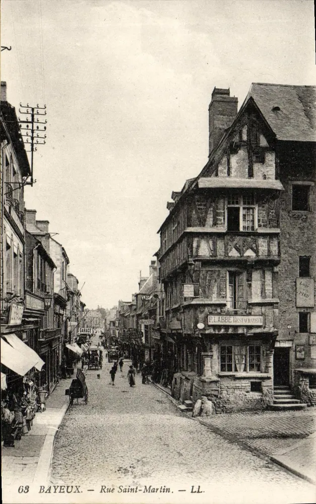 Bayeux — Rue Saint-Martin — LL. — Editor LL. — N° 63 - Frente