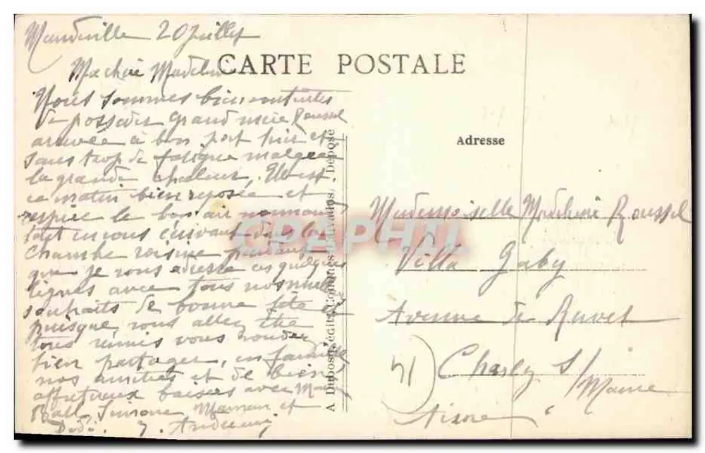 Bayeux — Rue de la Maitrise — A+D 57 - Verso