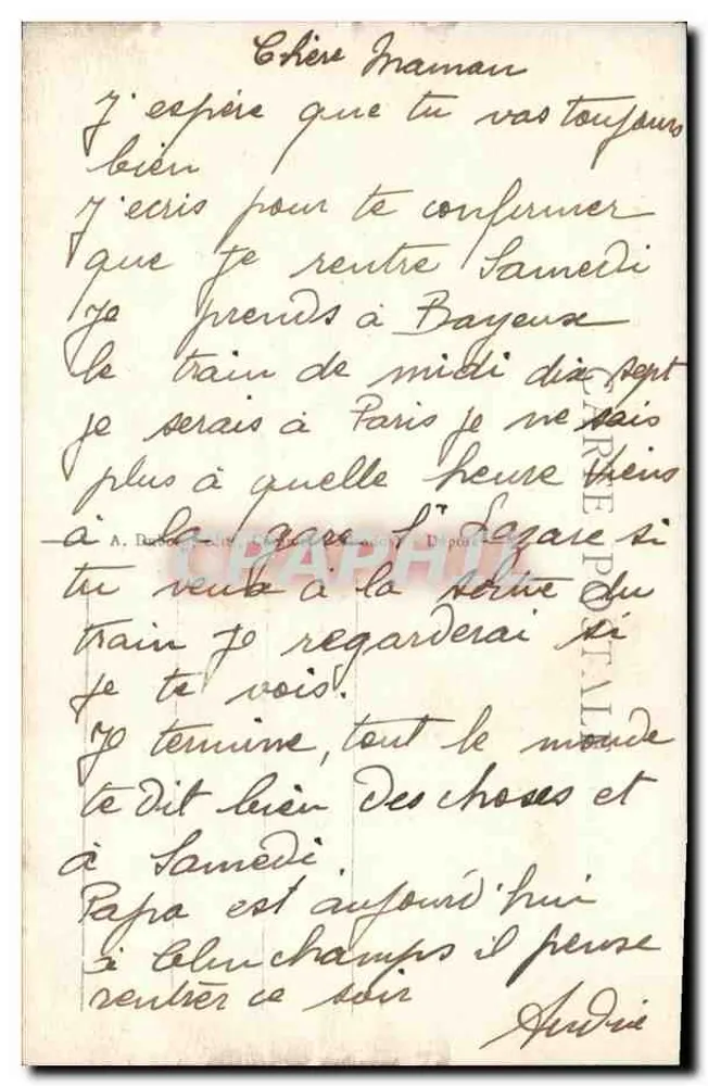 Bayeux - A Place Saint-Patrice — Durante a Idade Média, a Cidade lutou terribilmente — A+D, n°27 - Verso