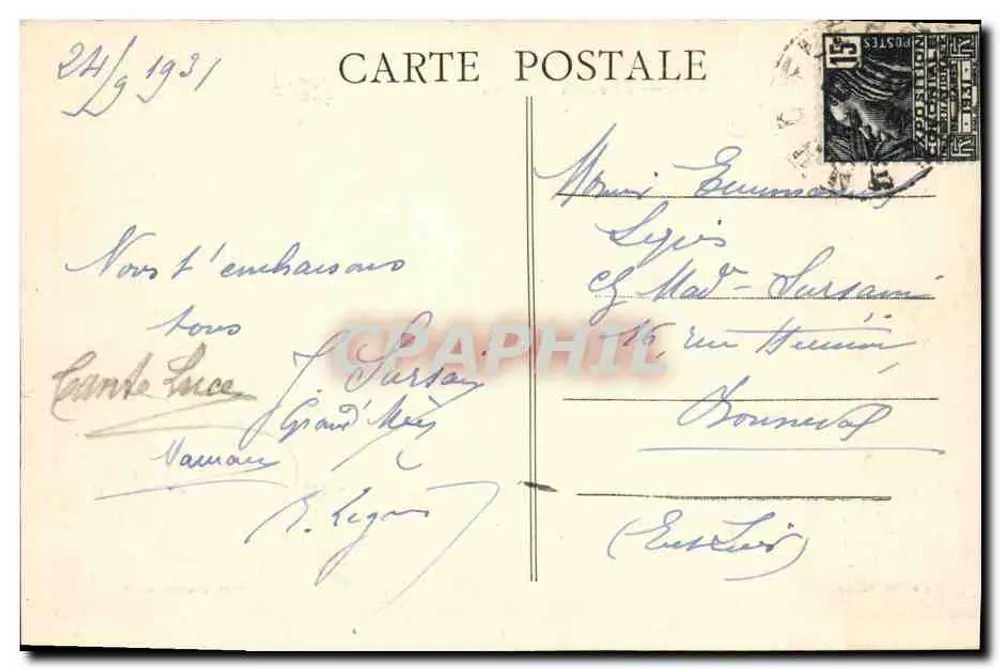 Bayeux — Place du Château — Courcier-Ishae, n°48 - Verso
