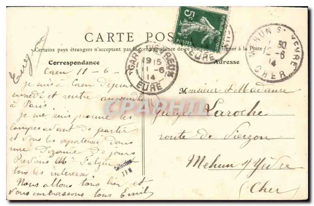 Bayeux (Calvados) — Fontäne der Place du Marché Saint-Patrice — B. F., Paris, n°18 - Rückseite