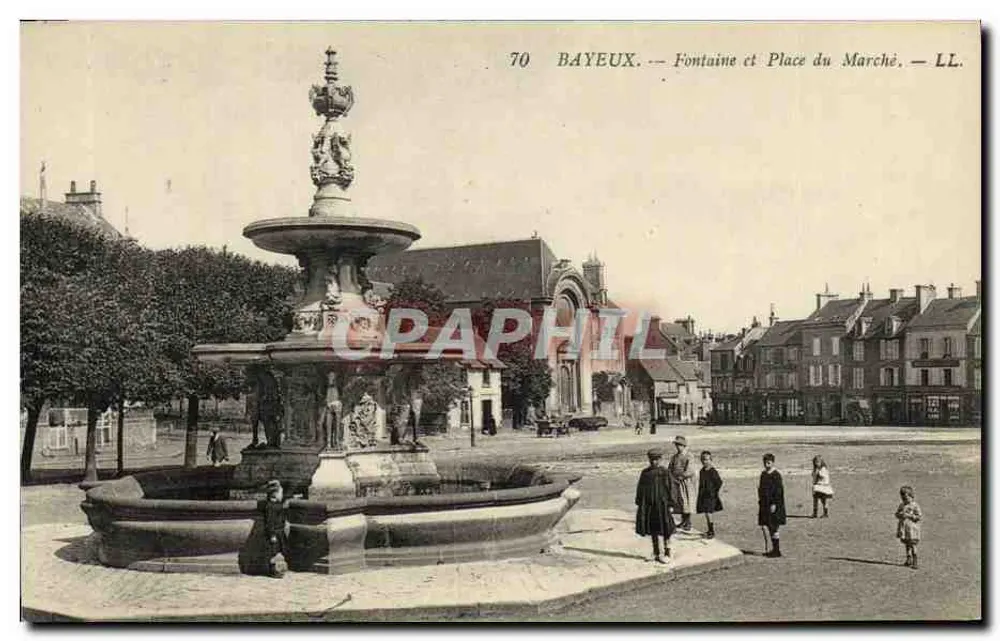 Bayeux — Fontäne und Marktplatz — LL. n°70 - Vorderseite