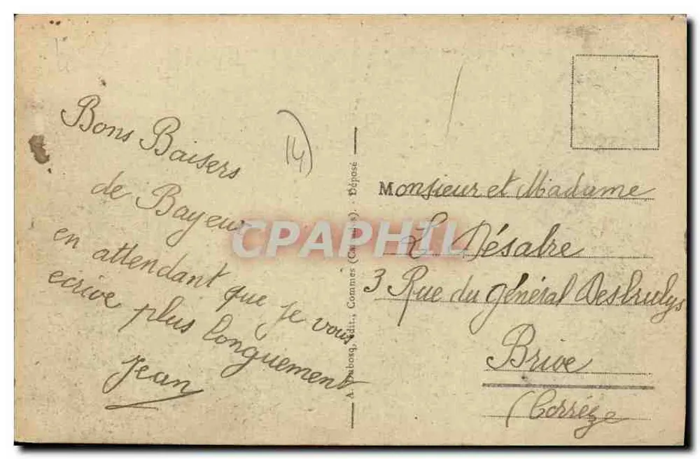 Bayeux — Der Viadukt der Aure und Blick auf die Kathedrale — A.D. - 55 - Bayeux - Rückseite