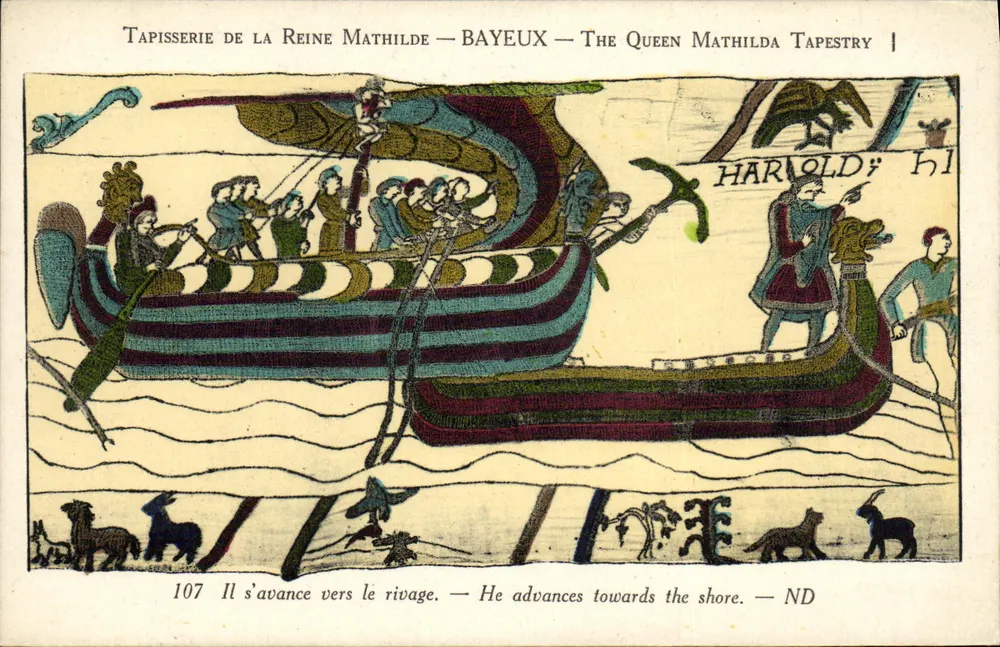 Tapisserie der Königin Mathilda — Bayeux — Szene 107 - Vorderseite