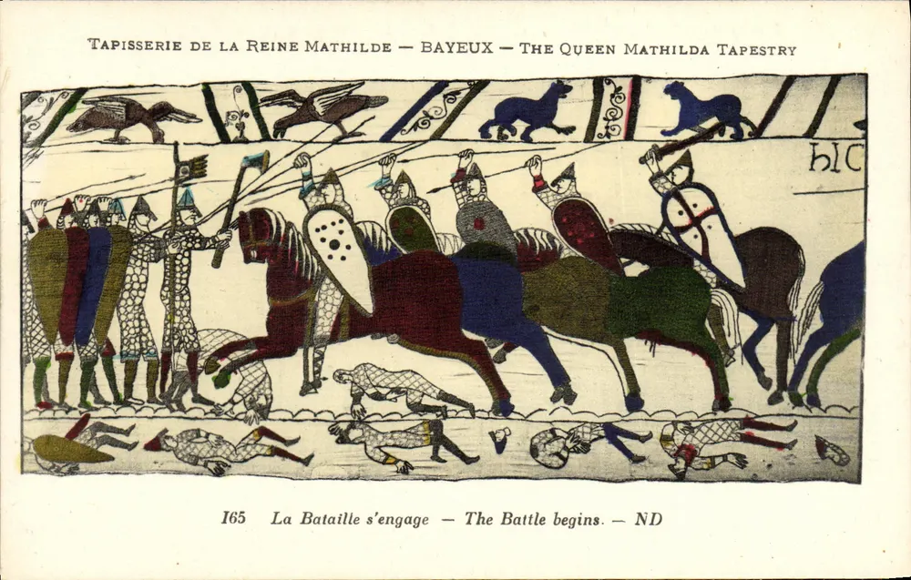 Tapisserie der Königin Mathilda — Bayeux — Die Tapisserie der Königin Mathilda — Der Kampf beginnt — ND - Vorderseite