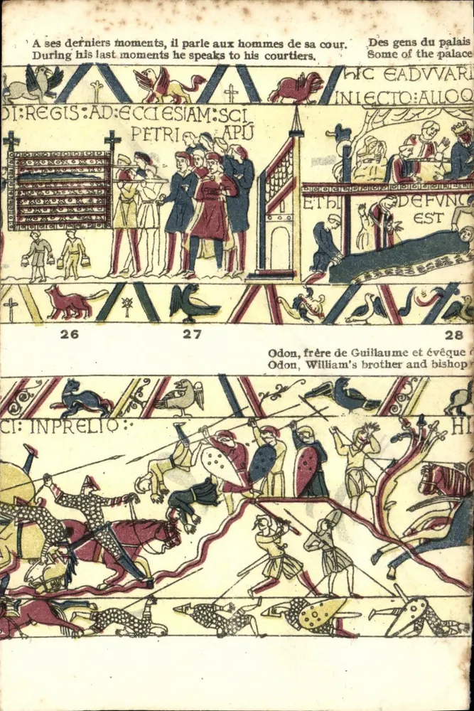 Scènes historiques — manuscrit illustré avec légendes en français et anglais — éditeur Librairie Bayeuseaine Ch. Tostain, Bayeux - Vorderseite