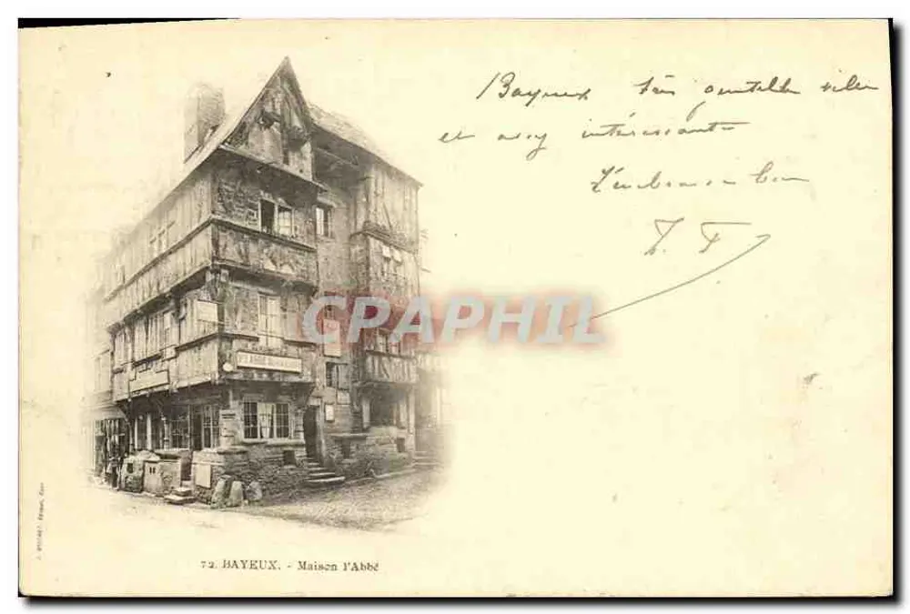 Bayeux - Maison l'Abbé — éditeur J. Billot, Paris, n°72 - Frente