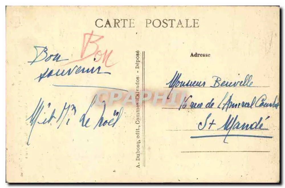 Bayeux — Altes Haus, Straße St-Martin — P. Labbé, Verlag - Rückseite