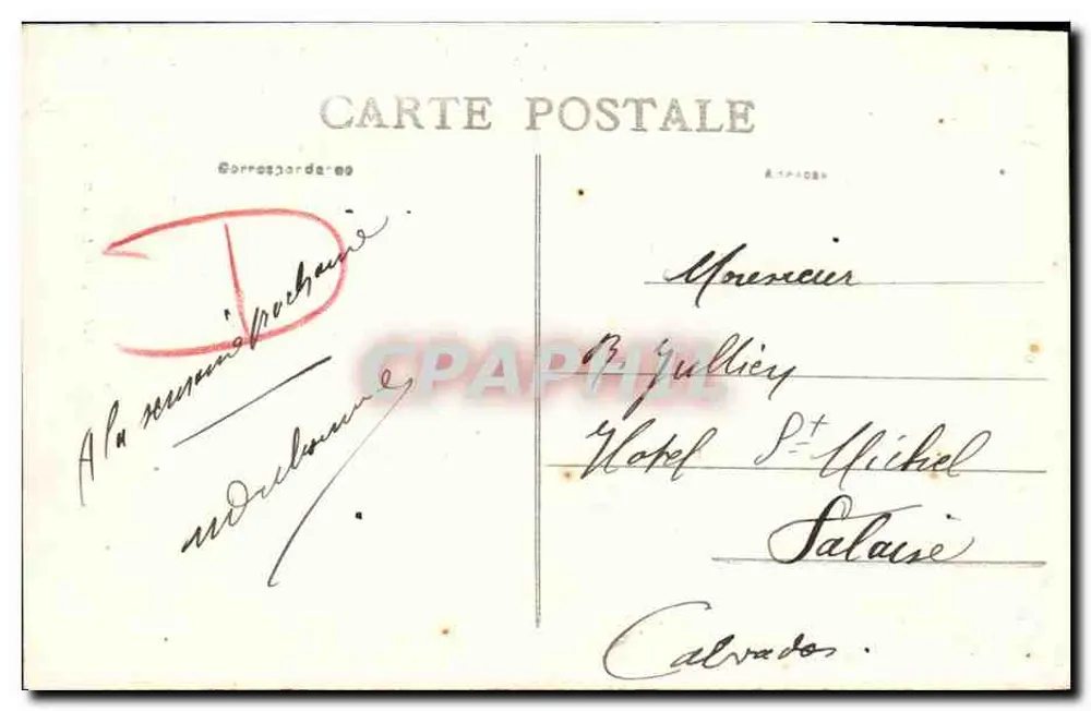 Bayeux — Alte Haus in der St-Martin-Straße (12. Jahrhundert) — Sammlung A. Louis, Bayeux - Rückseite