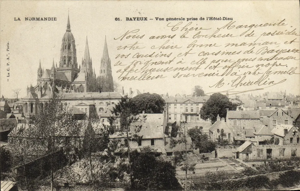 Bayeux — Allgemeiner Blick vom Hôtel-Dieu — La C.P.A. Paris, Nr. 61 - Vorderseite