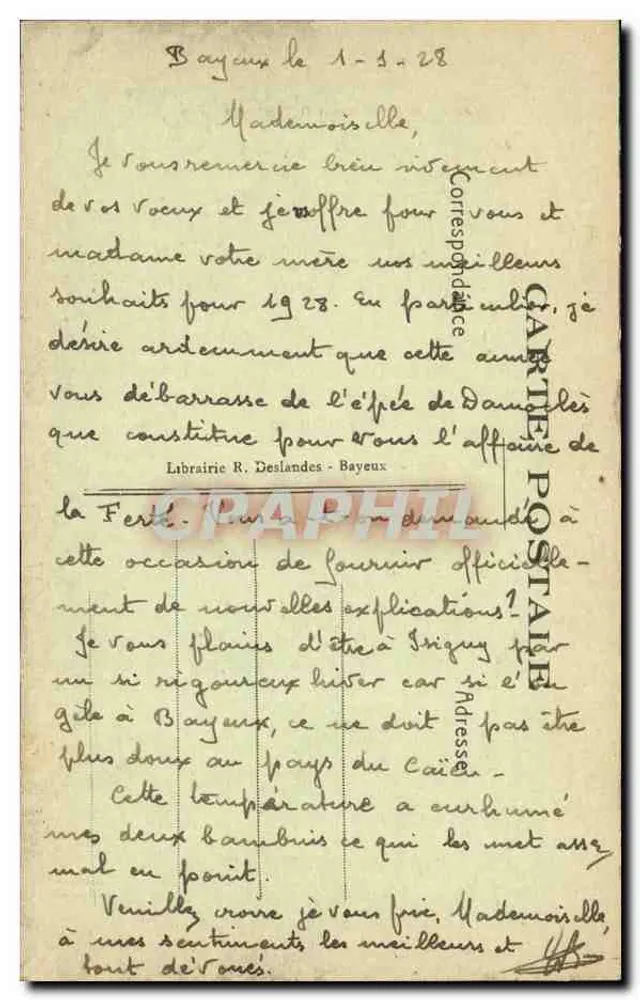 Bayeux — Allgemeine Ansicht vom Hôtel-Dieu — n° 239 - Rückseite