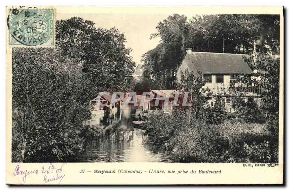 Bayeux (Calvados) — L'Aure, vue prise du Boulevard — B.F., Paris - Frente