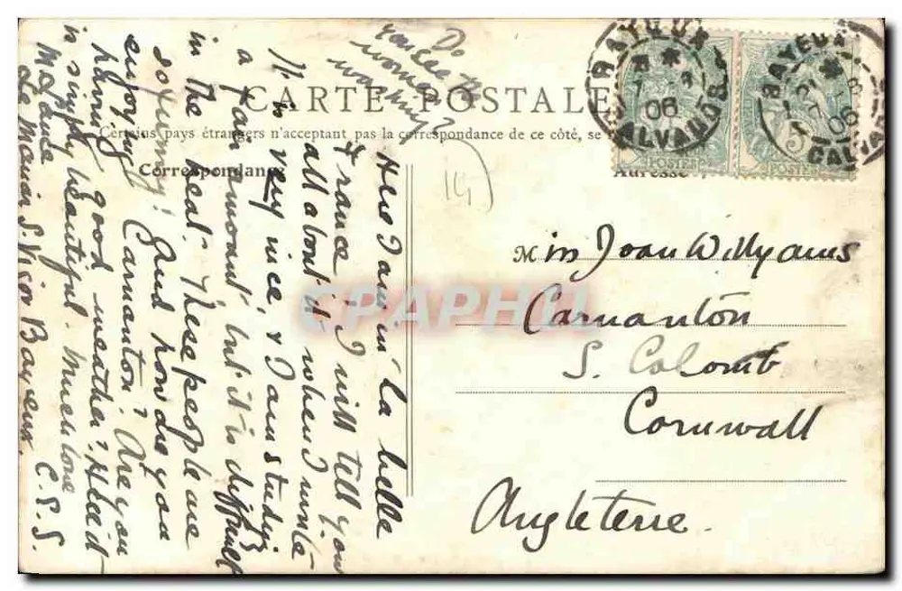 Bayeux (Calvados) - Der Fluss Aure am Inselchen — B. K., Paris - Rückseite