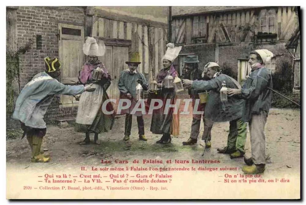 Die Cars von Falaise und ihre Laternen — II. — Sammlung P. Bunel, fot.-edit., Vimoutiers (Orne) — Rep. int. - Vorderseite