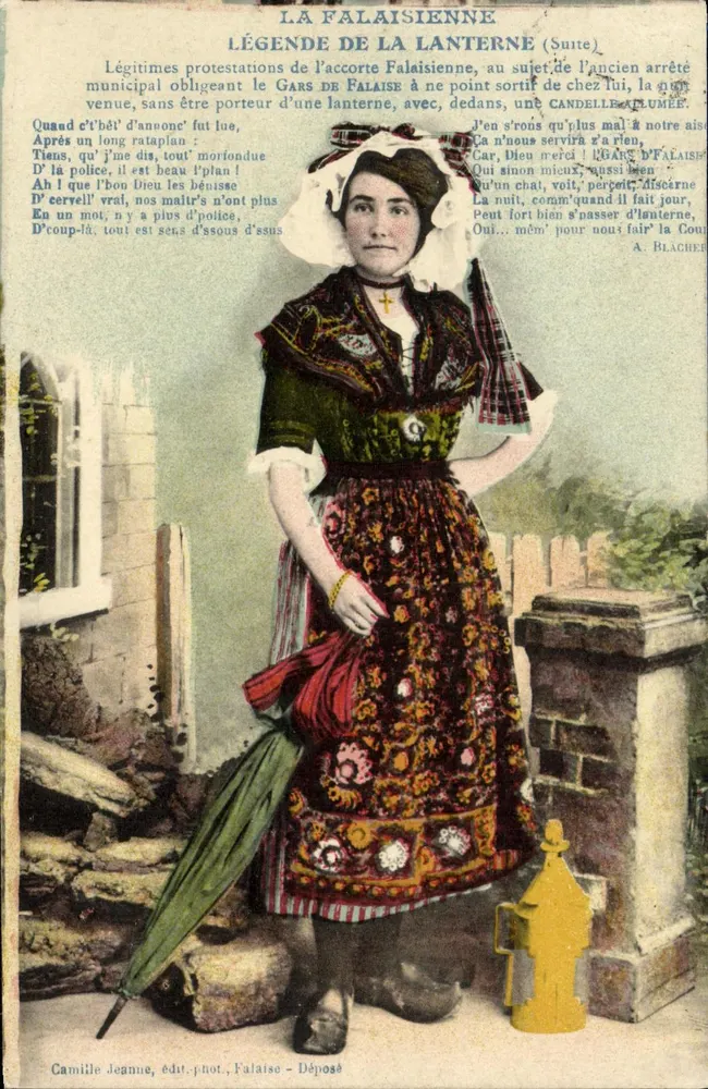 Die Falaisienne — Legende der Laterne (Fortsetzung) — Camille Jeanne, Fotoverlag, Falaise — Einlieferung - Vorderseite