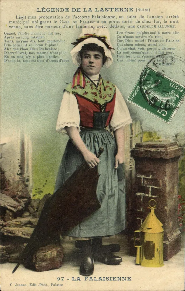 Die Falaisienne — Legende der Laterne (Fortsetzung) — C Jeanne, Verlag-Fotograf, Falaise, n°97 - Vorderseite