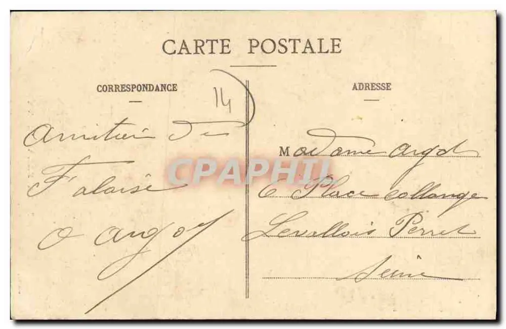 Die Falaisienne — Legende der Laterne (Fortsetzung) — C Jeanne, Verlag-Fotograf, Falaise, n°97 - Rückseite