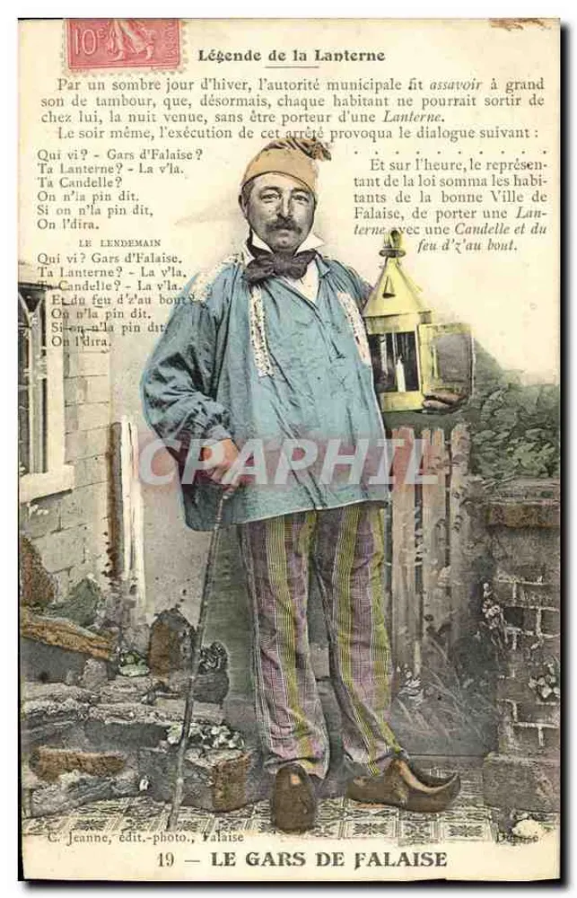 Il Gars de Falaise — Leggenda della Lanterna — C. Jeanne, editore-fotografo, Falaise - Recto