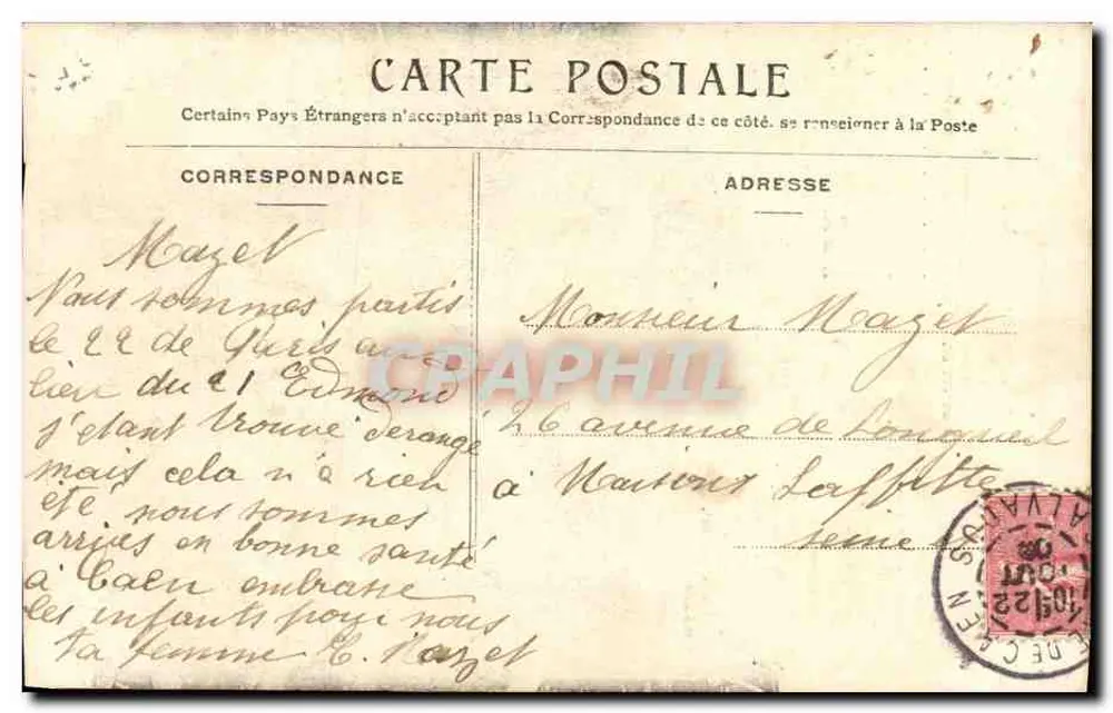 Il Gars de Falaise — Leggenda della Lanterna — C. Jeanne, editore-fotografo, Falaise - Verso