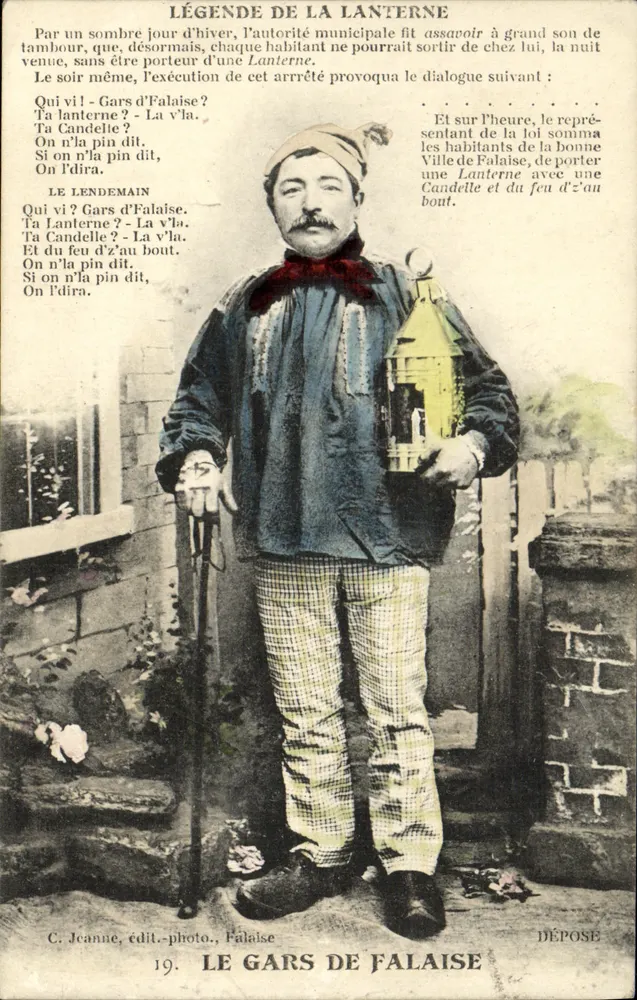 O Homem de Falaise — Lenda da Lanterna — C. Jeanne, editora-fotografia., Falaise, n°19 - Frente